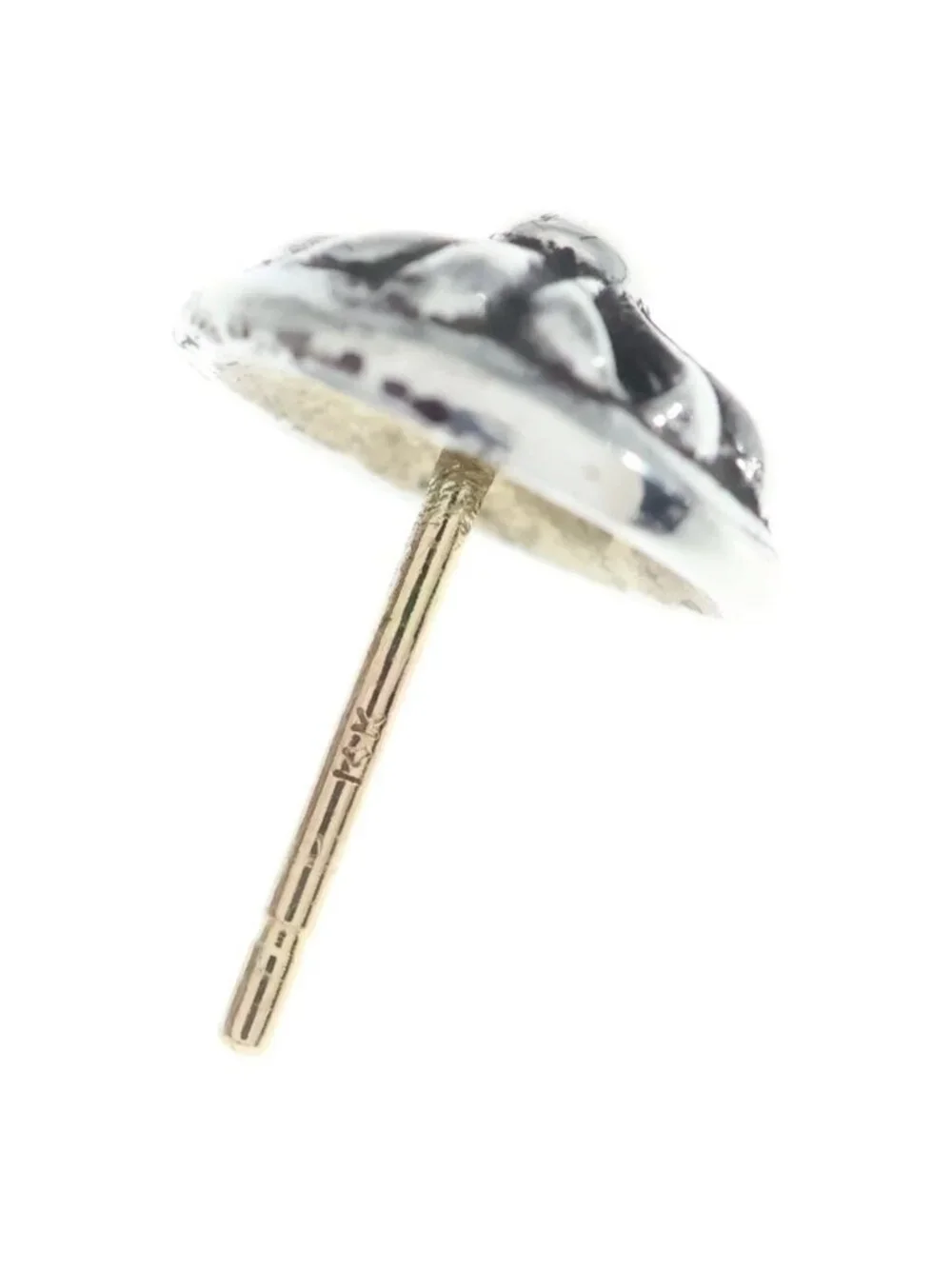 Chrome Hearts Stud Crsbll Cross Ball Earrings Silver